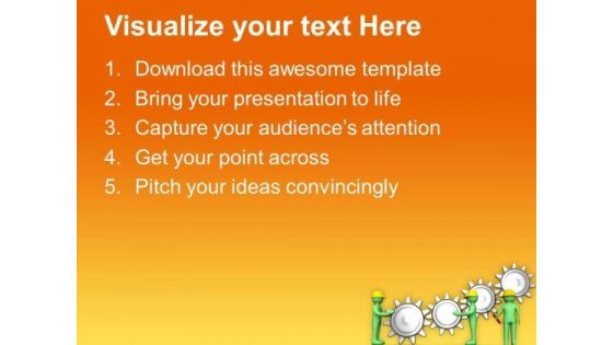 3d Workers Team Adjusting Gears PowerPoint Templates Ppt Backgrounds For Slides 0813