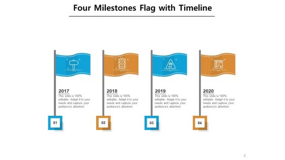 4 Major Achievement Timeline Milestones Curved Roadmap Ppt PowerPoint Presentation Complete Deck