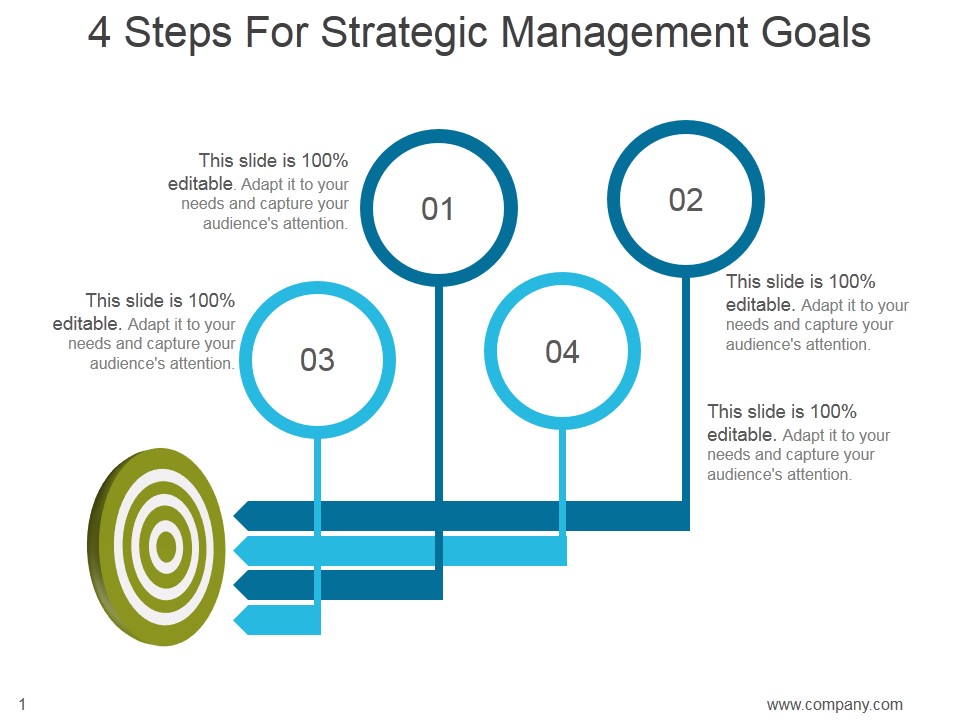 4 Steps For Strategic Management Goals Ppt PowerPoint Presentation Example