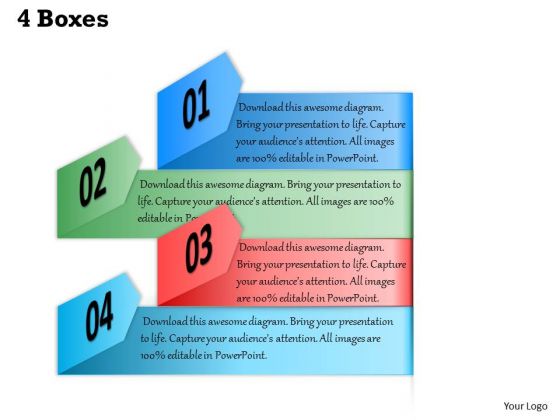 4 Boxes PowerPoint Presentation Template