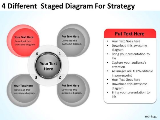 4 Different Staged Diagram For Strategy Ppt Import Export Business Plan PowerPoint Templates