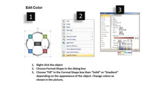 4 Stage Circle Process Wheel Diagram PowerPoint Templates Ppt Slides