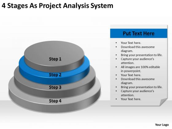 4 Stages As Project Analysis System Ppt Business Plan Forms PowerPoint Templates
