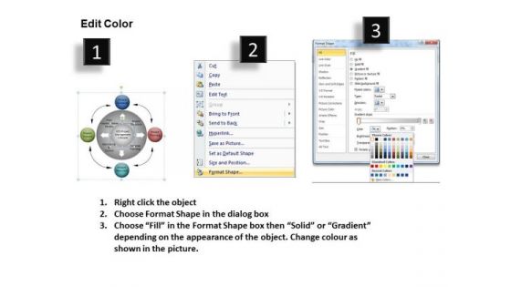 4 Stages Circular Process Chart Diagram PowerPoint Slides Ppt Templates