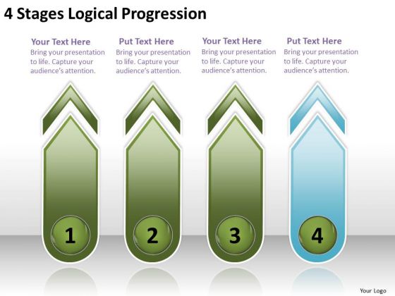 4 Stages Logical Progression Ppt Sba Business Plan Template PowerPoint Templates