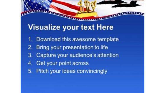 4th July American Independence Airforce PowerPoint Templates And PowerPoint Themes 0612