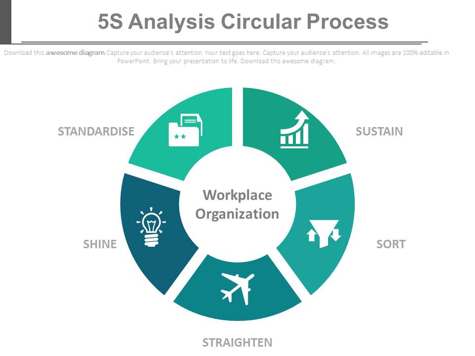 5S Analysis Circular Process Ppt Slides