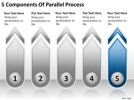 5 Components Of Parallel Process Ppt Business Continuity Plan Sample PowerPoint Slides