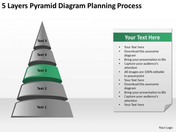 5 Layers Pyramid Diagram Planning Process Ppt Businessplans PowerPoint Templates