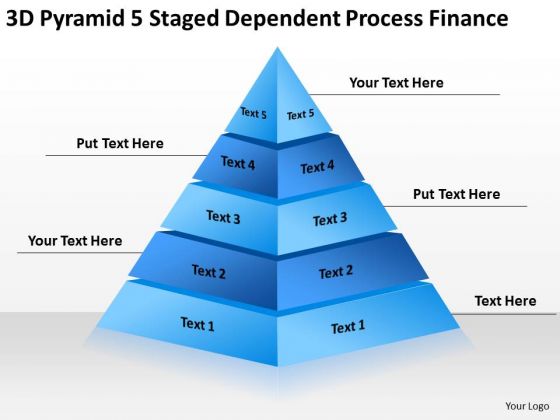 5 Staged Dependent Process Finance Ppt Business Plan Company Description PowerPoint Templates