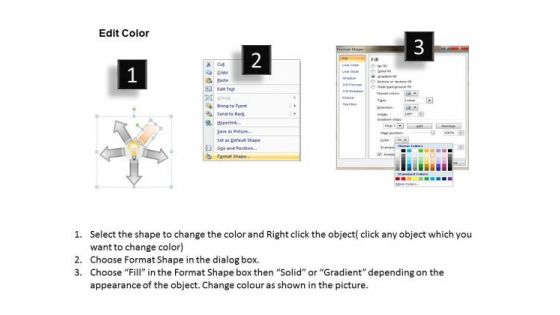 5 Stages Hub And Spoke Comparison Diagram Help With Business Plan PowerPoint Templates