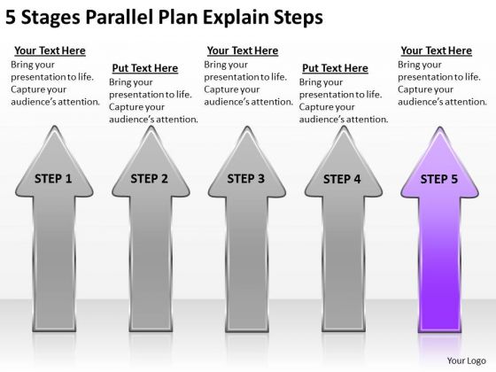 5 Stages Parallel Plan Explain Steps Ppt Example Business Outline PowerPoint Slides