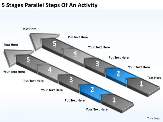 5 Stages Parallel Steps Of An Activity Personal Business Plan PowerPoint Slides