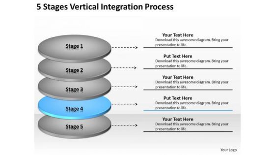5 Stages Vertical Integration Process Ppt Real Estate Agent Business Plan PowerPoint Templates