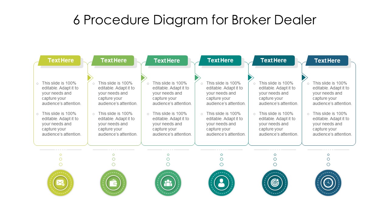 6 Procedure Diagram For Broker Dealer Ppt PowerPoint Presentation File Visuals PDF