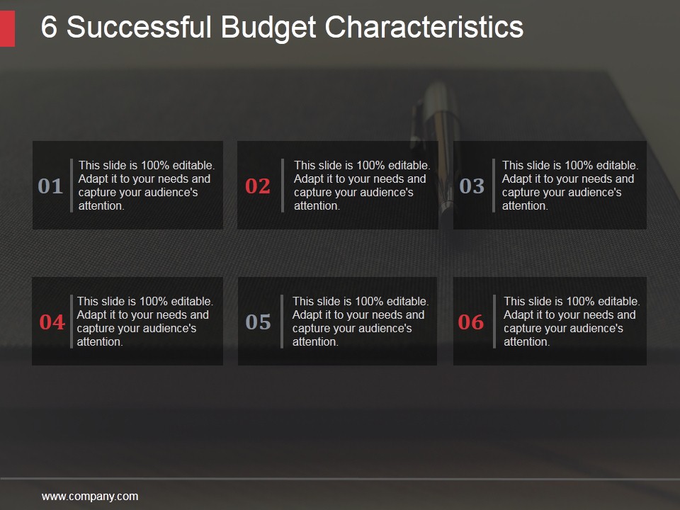 6 Successful Budget Characteristics Ppt PowerPoint Presentation Visuals