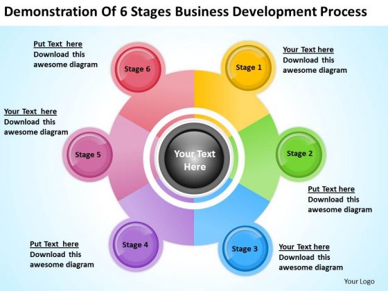 6 Stages Business Development Process Ppt Plan Outline PowerPoint Templates