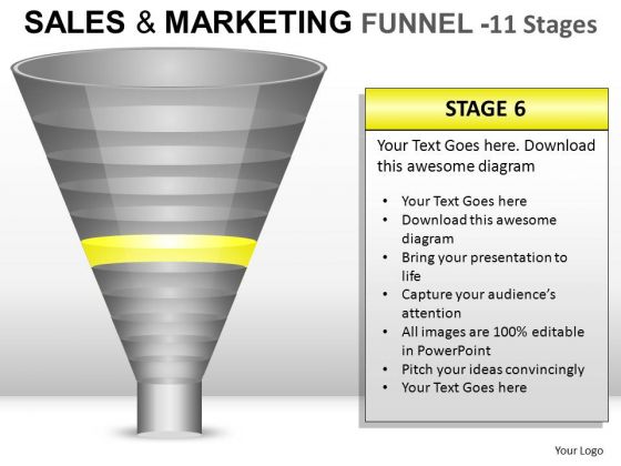 6 Stages Sales And Marketing Funnel PowerPoint Slides And Ppt Diagram Templates