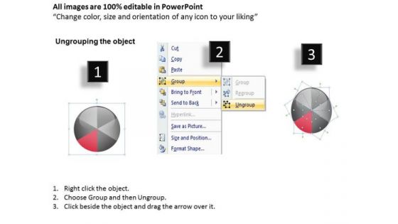 6 Steps Pie Chart Process Sample Real Estate Business Plan PowerPoint Slides