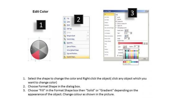 6 Steps Pie Chart Process Sample Real Estate Business Plan PowerPoint Slides