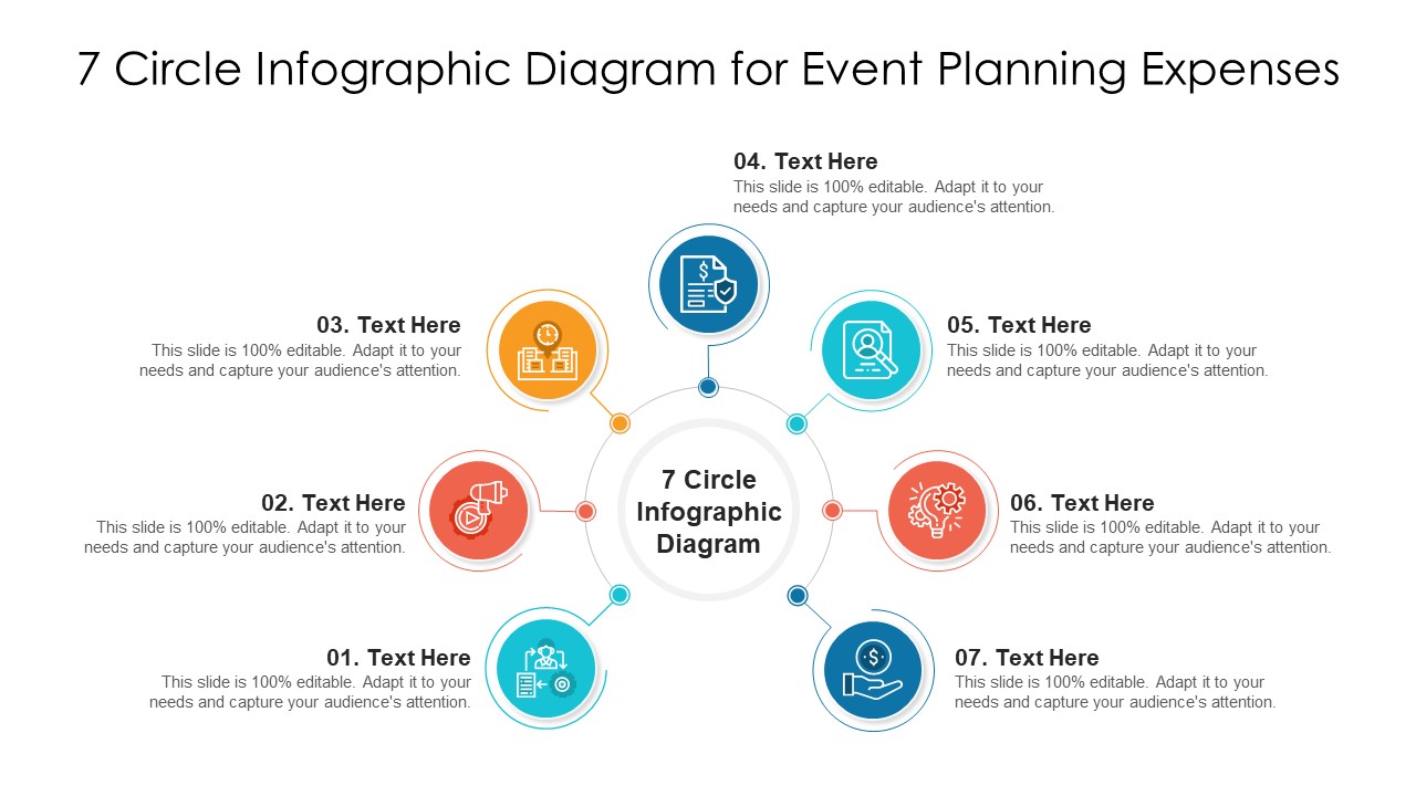 7 Circle Infographic Diagram For Event Planning Expenses Ppt PowerPoint Presentation File Graphics Pictures PDF