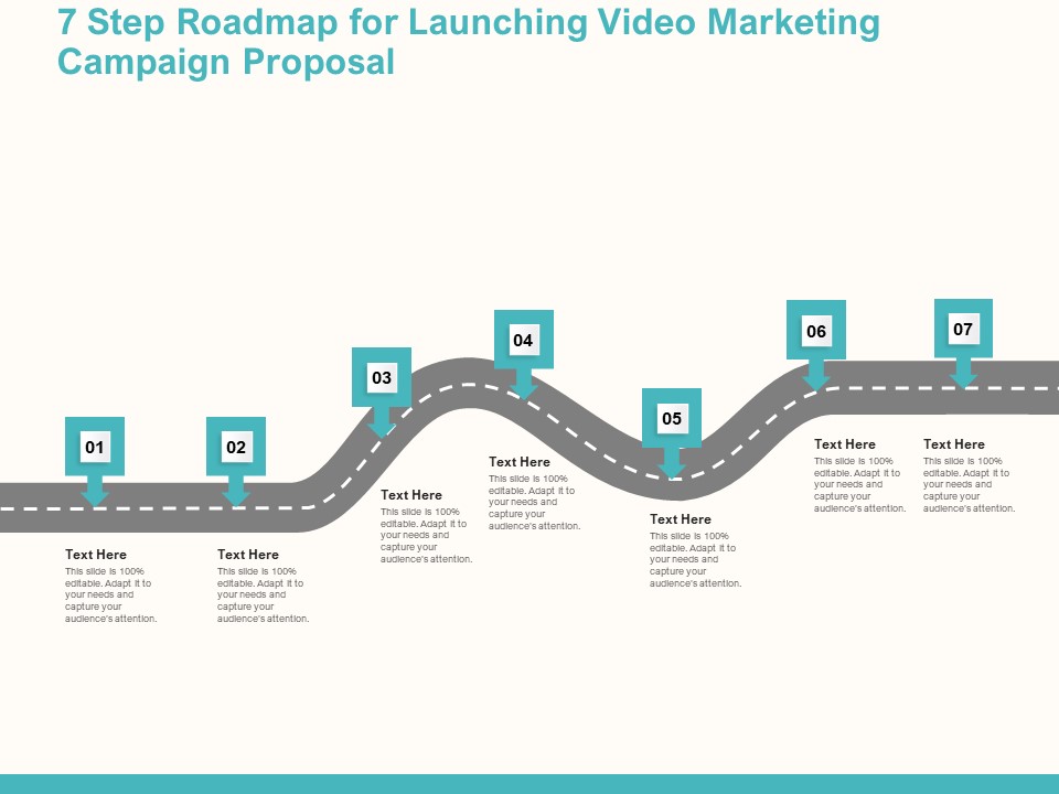 7 Step Roadmap For Launching Video Marketing Campaign Proposal Ppt Portfolio Vector PDF