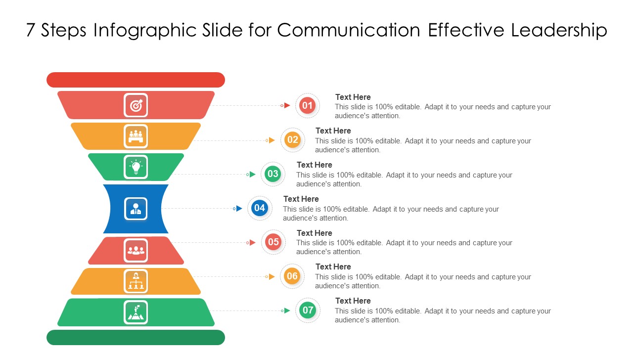7 Steps Infographic Slide For Communication Effective Leadership Ppt PowerPoint Presentation Inspiration File Formats PDF