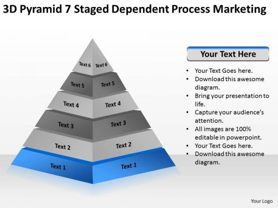 7 Staged Dependent Process Marketing Ppt Sample Business Development Plan PowerPoint Templates