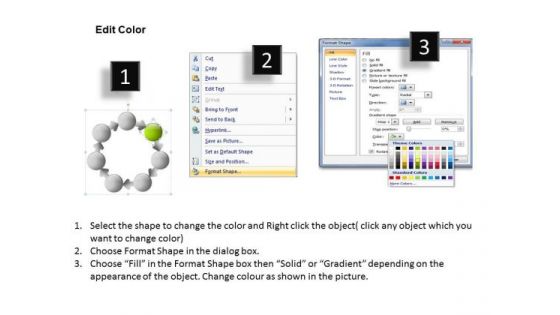 7 Stages Circular Process Database Diagram Real Estate Business Plan PowerPoint Slides