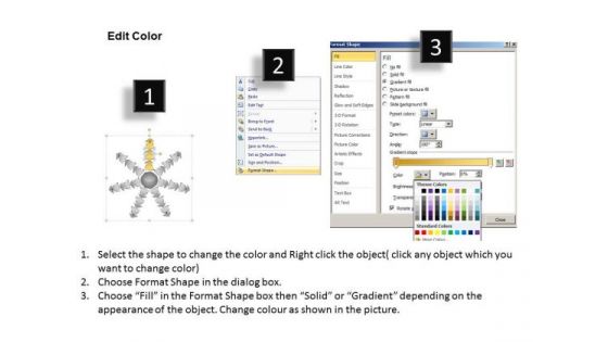 7 Stages Diverging Arrows Schematic Diagram Ppt Charts And Networks PowerPoint Slides