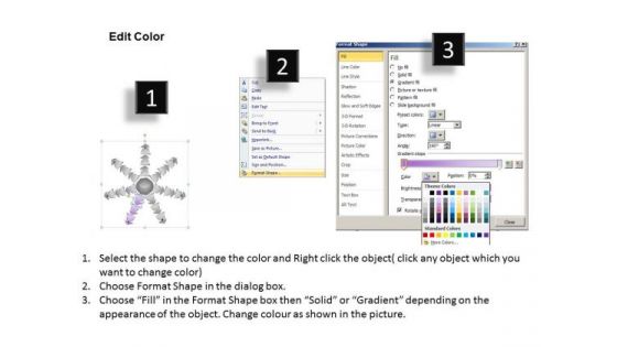 7 Stages Diverging Arrows Schematic Diagram Ppt Software PowerPoint Slide
