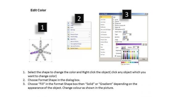 7 Stages Diverging Arrows Schematic Diagram Ppt Software PowerPoint Slides
