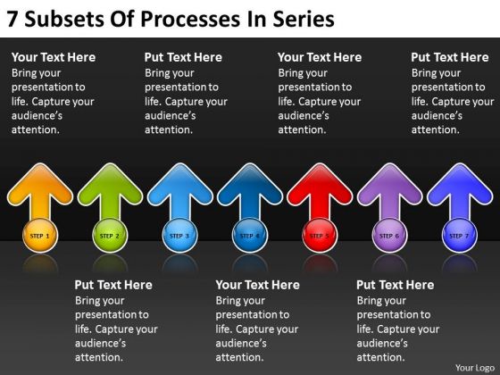 7 Subsets Of Processes In Series Bussiness Plan PowerPoint Slides