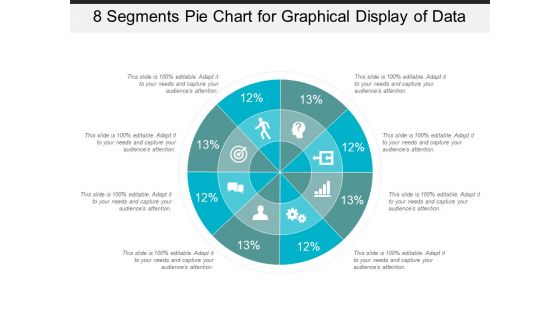 8 Segments Pie Chart For Graphical Display Of Data Ppt PowerPoint Presentation Infographic Template Templates