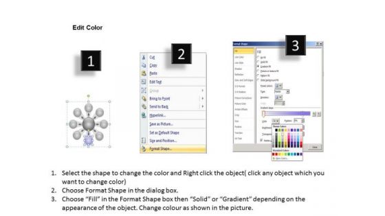 8 Colorful Diverging Sections Forming A Circle Cycle Process PowerPoint Slides