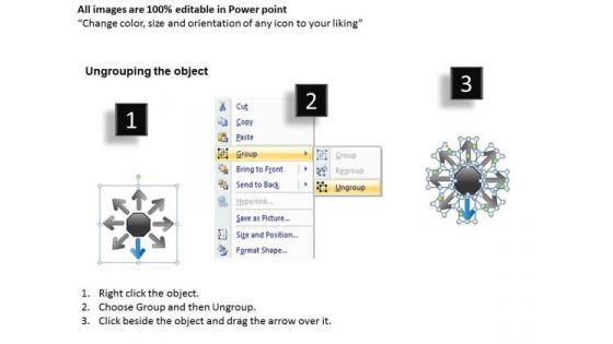 8 Plans For Target Achievement Arrows Cycle Process PowerPoint Slides