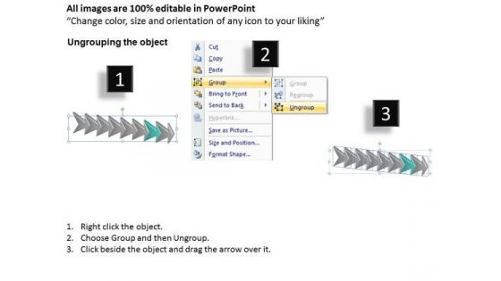 8 Stages Involved Course Of Action Free Schematic PowerPoint Templates