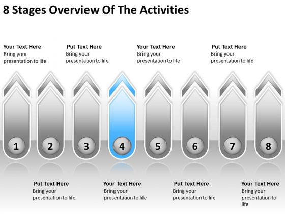 8 Stages Overview Of The Activities Business Plan Download PowerPoint Templates