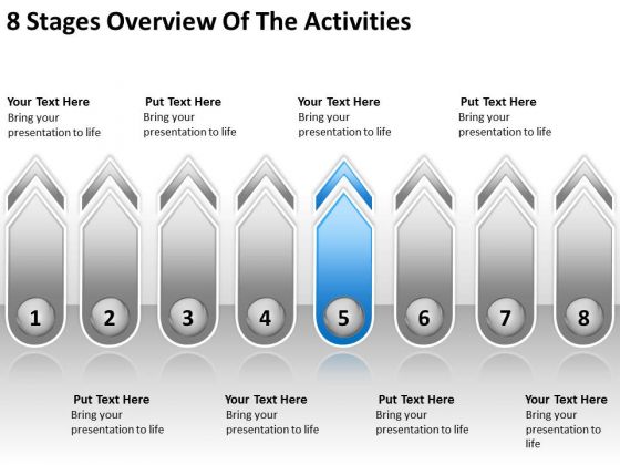 8 Stages Overview Of The Activities Business Plan Marketing PowerPoint Slides