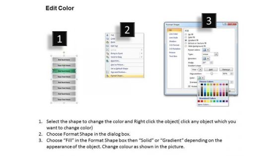 8 Stages Sub Processes Or Tasks Fashion Business Plan PowerPoint Templates