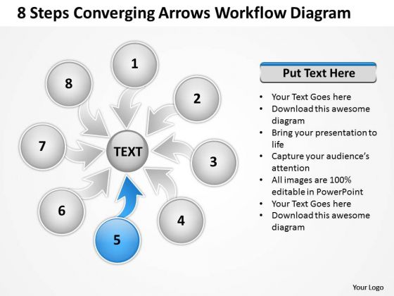 8 Steps Converging Arrows Workflow Diagram Ppt Process Software PowerPoint Slides