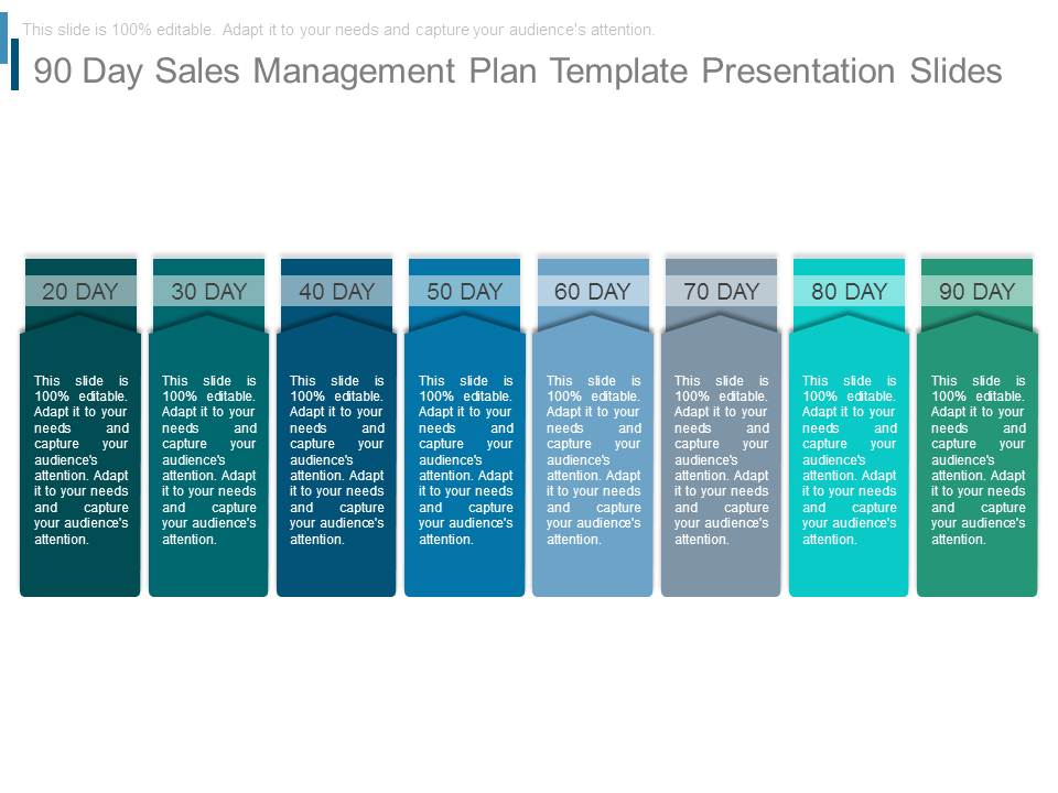 90 Day Sales Management Plan Template Presentation Slides