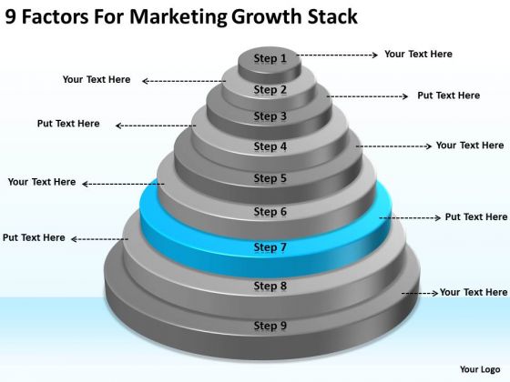 9 Factors For Marketing Growth Stack Ppt Business Plan PowerPoint Templates