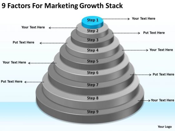 9 Factors For Marketing Growth Stack Ppt Sample Business Plans PowerPoint Templates