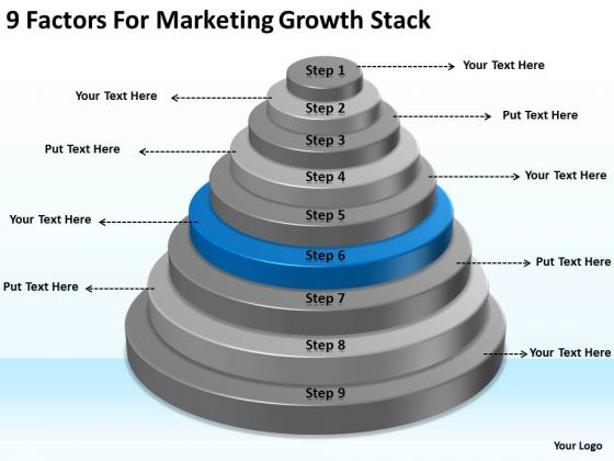 9 Factors For Marketing Growth Stack Small Business Plan Outline PowerPoint Templates