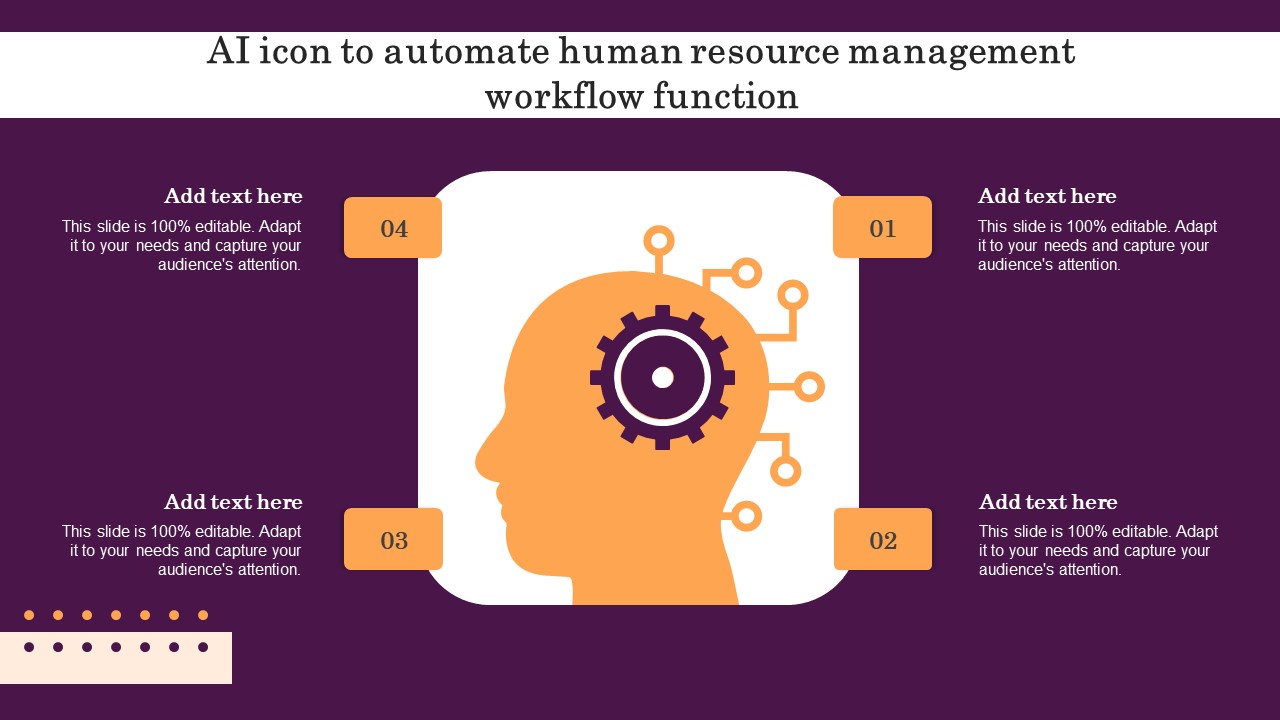 AI Icon To Automate Human Resource Management Workflow Function Designs PDF