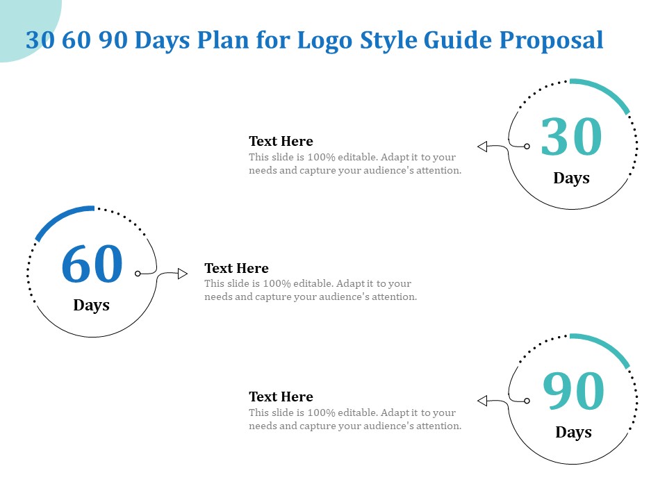 A Step By Step Guide To Creating Brand Guidelines 30 60 90 Days Plan For Logo Style Guide Proposal Summary PDF