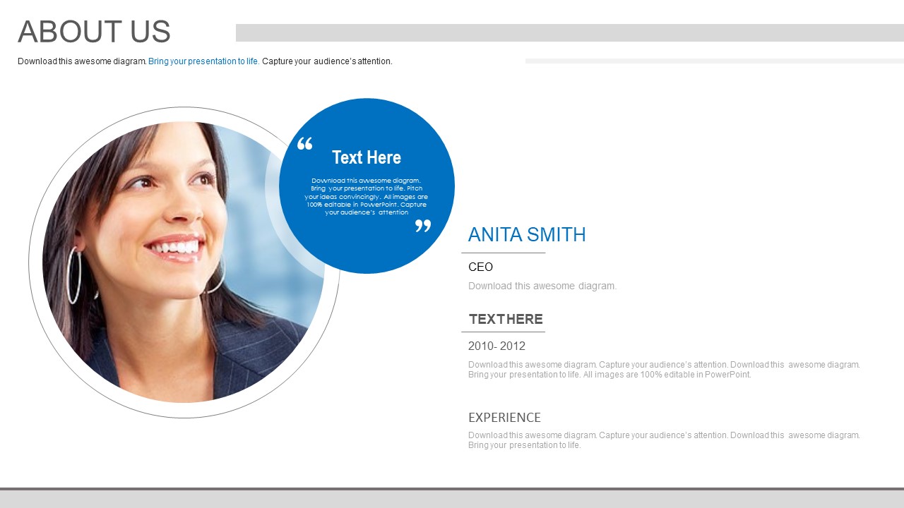 About Employee Profile And Experience Powerpoint Slides