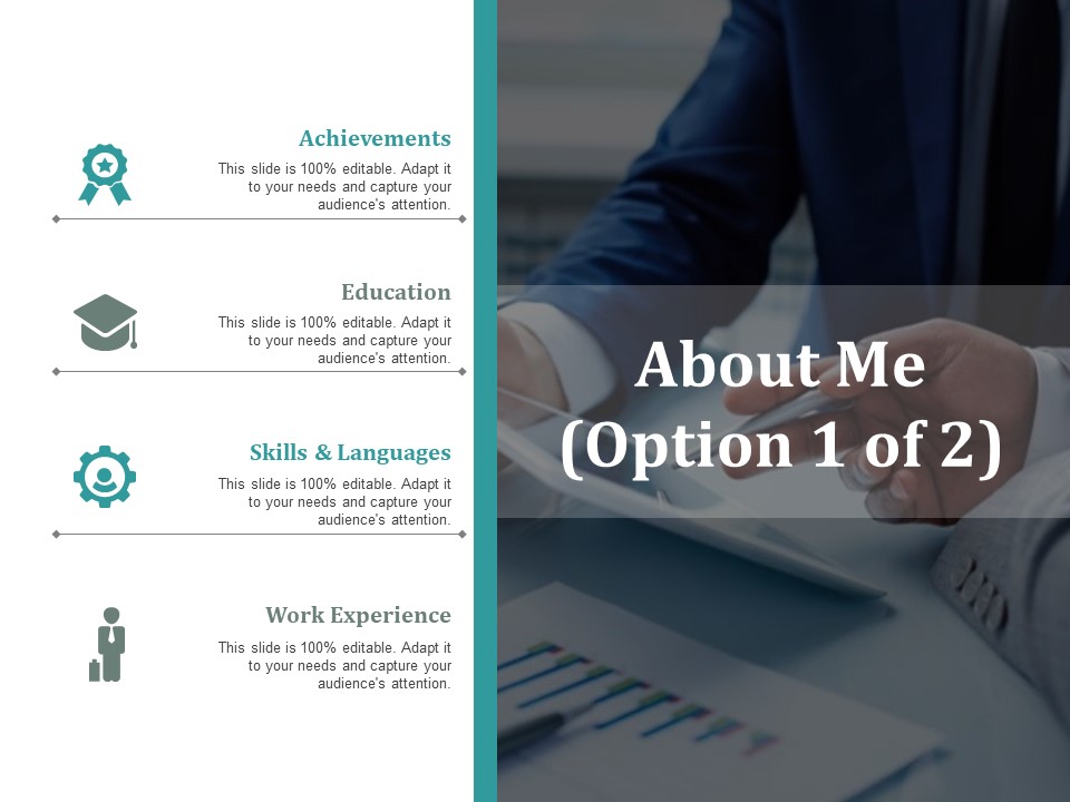 About Me Achievements Ppt Powerpoint Presentation Pictures Graphics Design Cpb