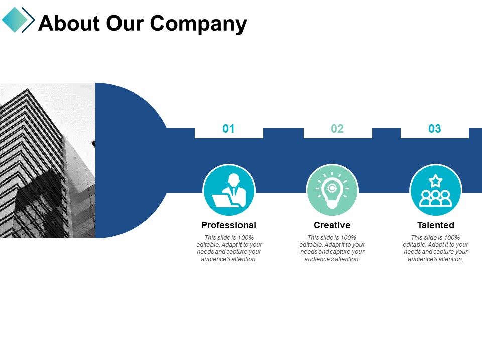 About Our Company Professional Creative Ppt PowerPoint Presentation Show Structure